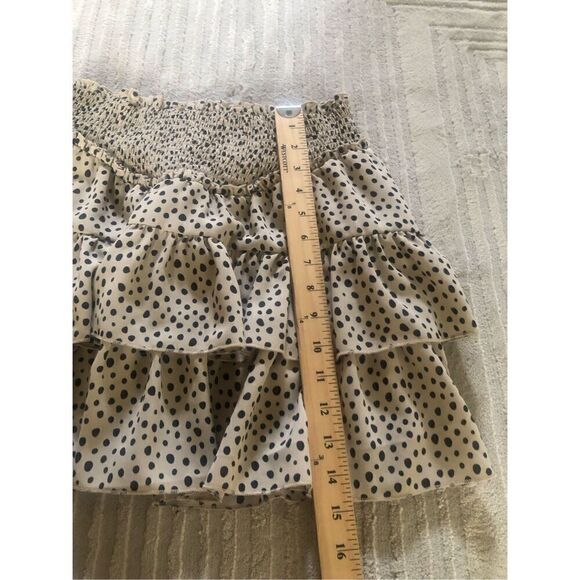 Alya Ruffle Mini Skirt Dot Print Size S - Picture 6 of 8